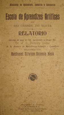 Capa do Relatório da Gestão de Silvino Bezerra Neto